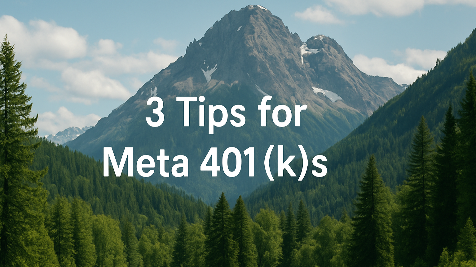3 Things You Should Be Doing in Your Meta 401(k)